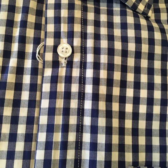 NEW MEN’S ASSANTE DRESS SHIRT NAVY GREY WHITE - Picture 3 of 5